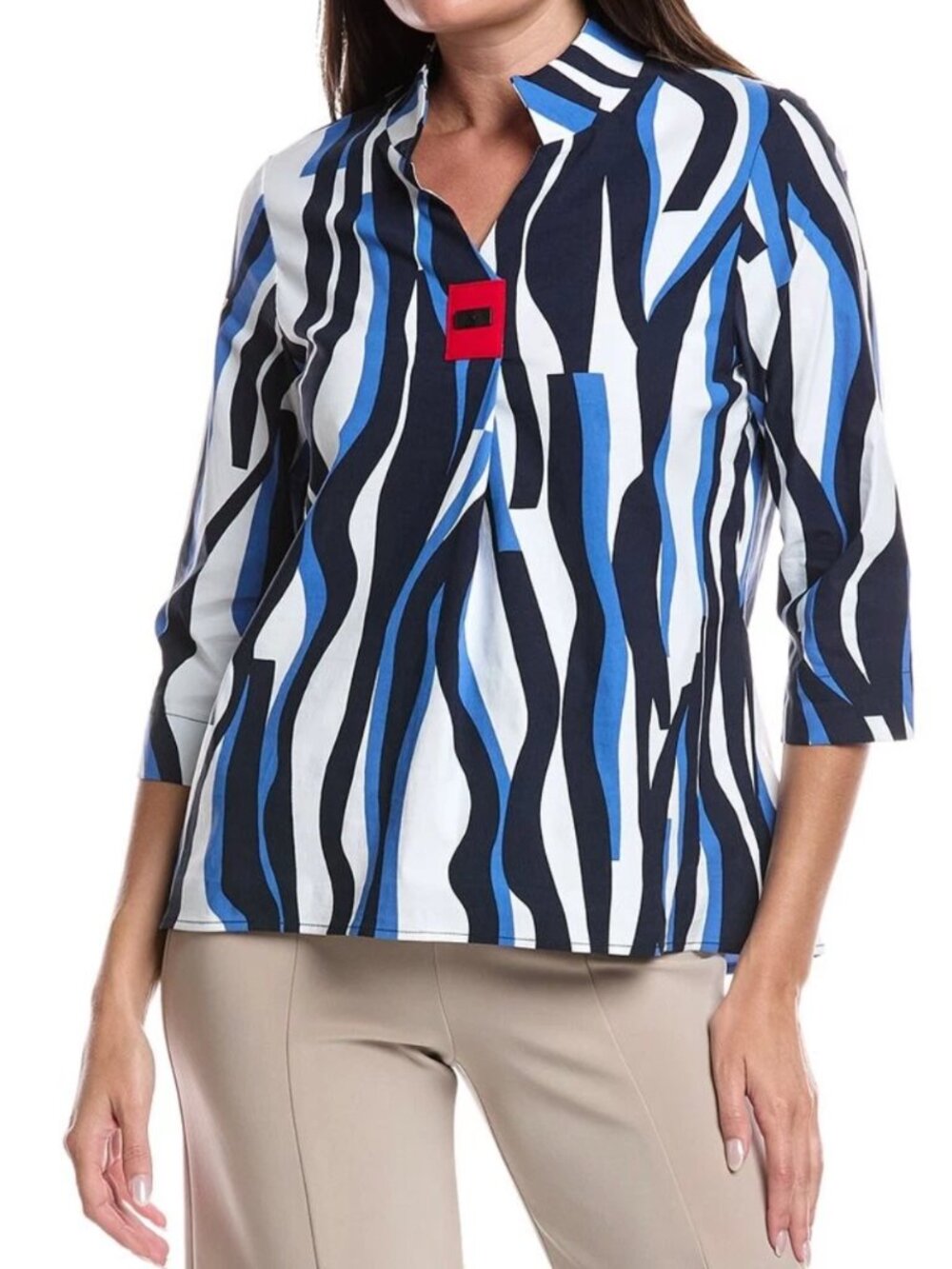 Joseph Ribkoff Abstract Print Trapeze Blouse Women's Size 4